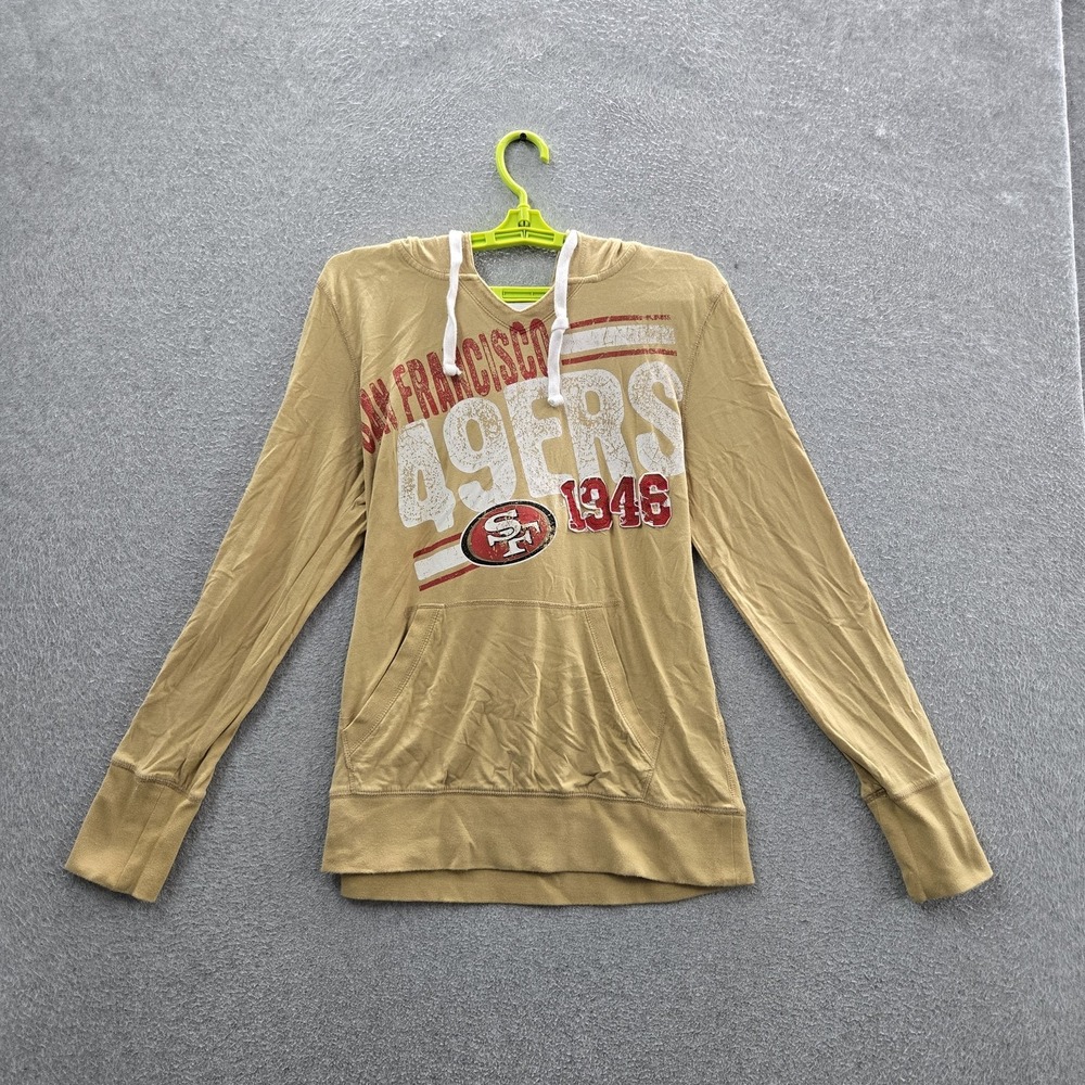 San Francisco 49ers Women Hoodie XL Tan‎ Embroidered G-III 4her By Carl Banks